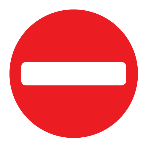 No entry for vehicles