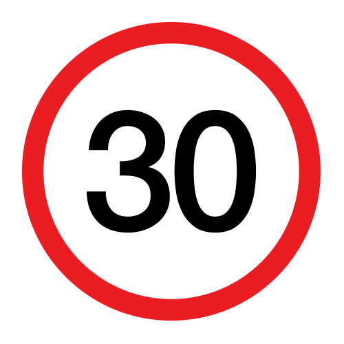 Do not speed over 30